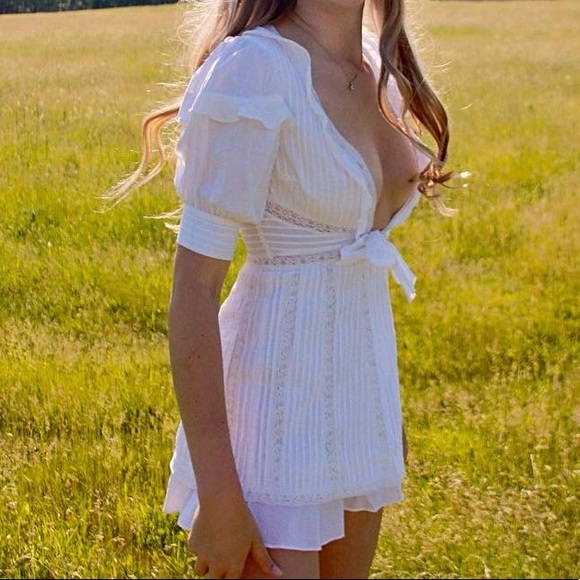 For Love and Lemons V-Neck Babydoll Dress - Picture 4 of 4